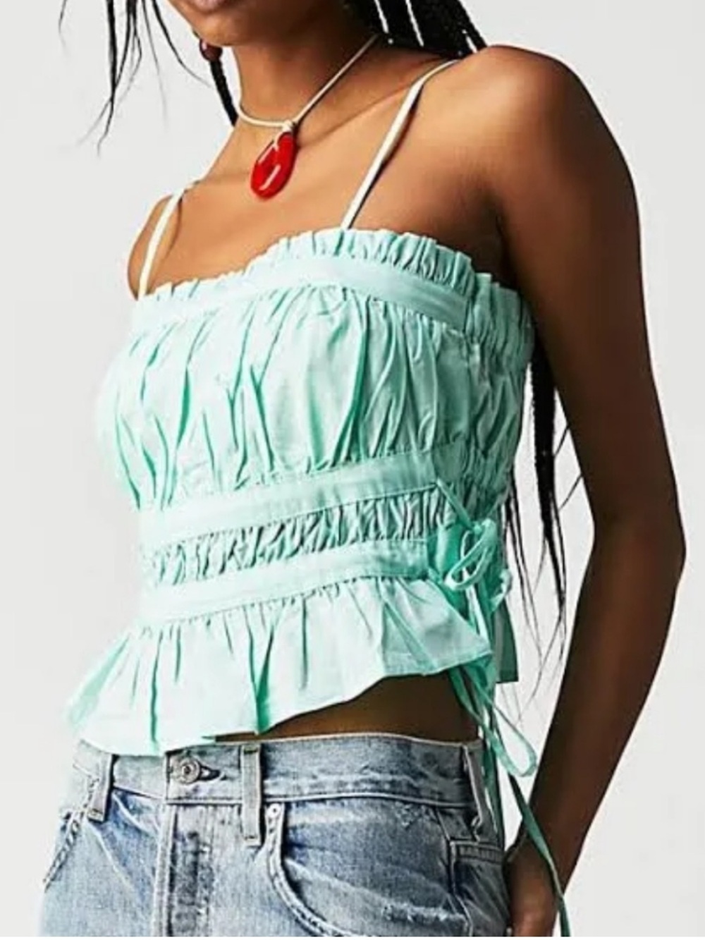 Free People | NWT Gabby Top Size Medium Aqua